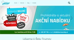 Desktop Screenshot of lekarnaureky.cz