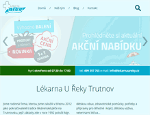 Tablet Screenshot of lekarnaureky.cz